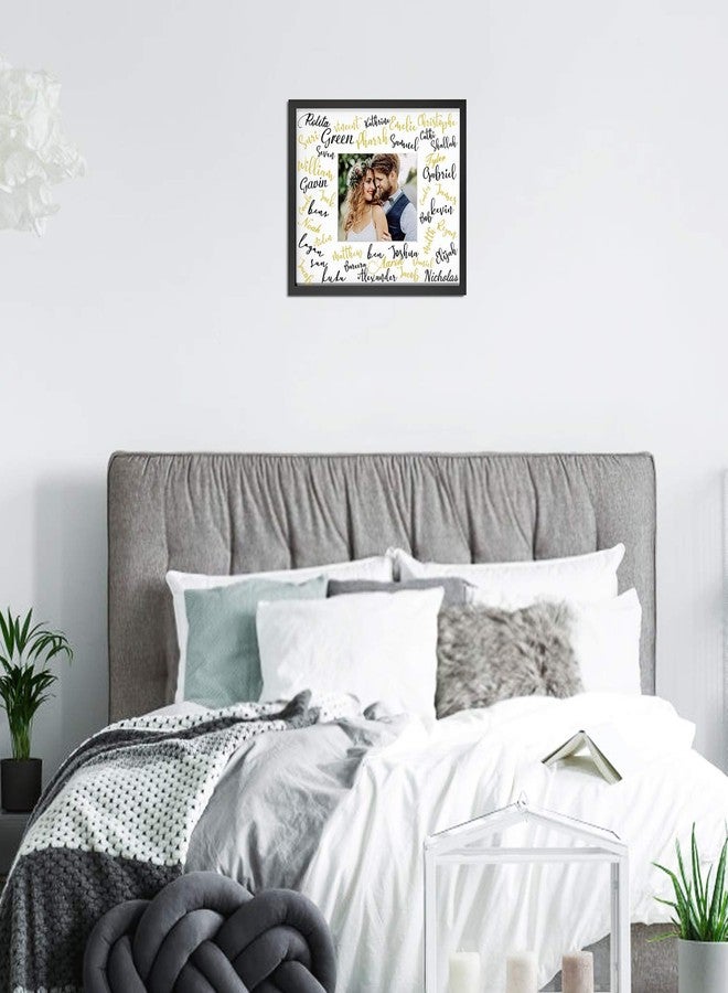 ون وول إطار صور مميز من الزجاج المقوى مقاس 16×20 بوصة مع حافة بيضاء لعرض صورة مقاس 8×10 بوصة، مثالي لحفلات الزفاف والاحتفالات والتخرج، إطار خشبي أسود للتعليق على الحائط - أدوات التثبيت متضمنة - Image 4