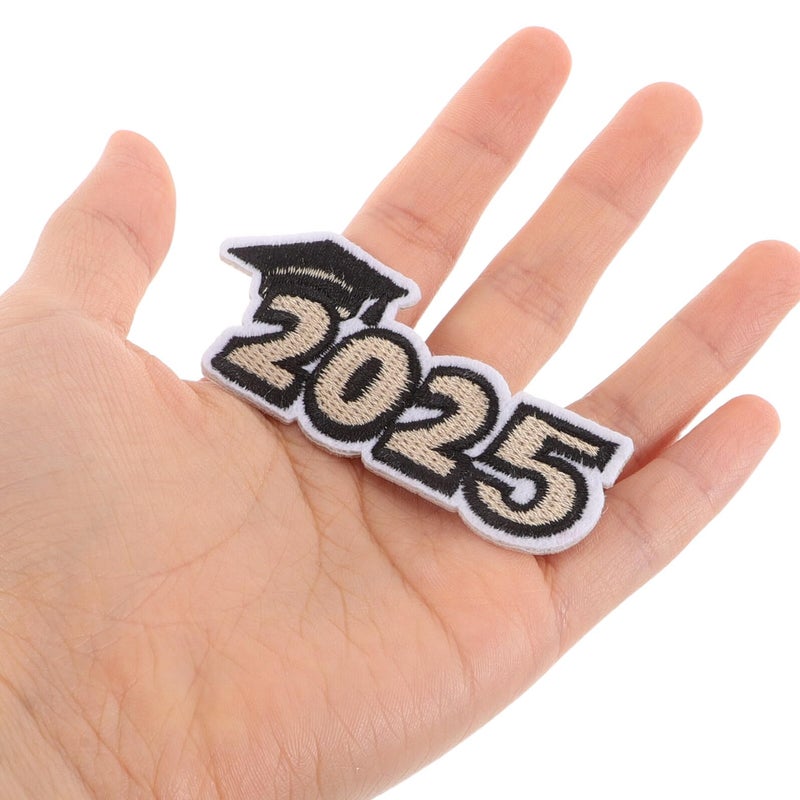 2025 Graduation Iron On Patches Black Gold Set For Jackets Jeans Backpacks - Image 5