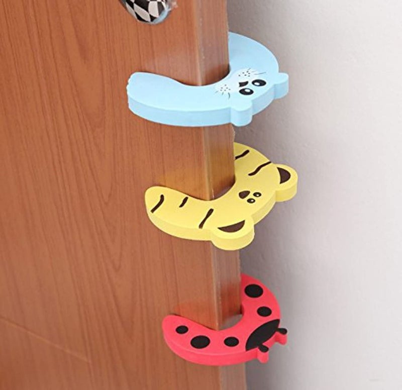 Dhvsam Door Pinch Guard Slamming Door Stoppers - Prevent Finger Pinch lnjuries - Cartoon Elephant Door Stopper Soft Foam Cushion Baby Finger Protector (Random Pack of 2) - Image 5
