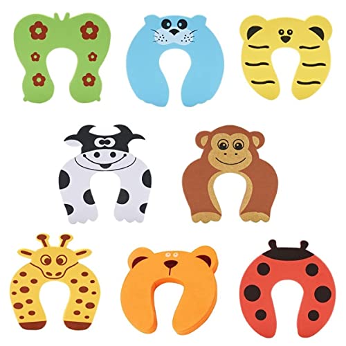 Dhvsam Door Pinch Guard Slamming Door Stoppers - Prevent Finger Pinch lnjuries - Cartoon Elephant Door Stopper Soft Foam Cushion Baby Finger Protector (Random Pack of 2) - Image 1