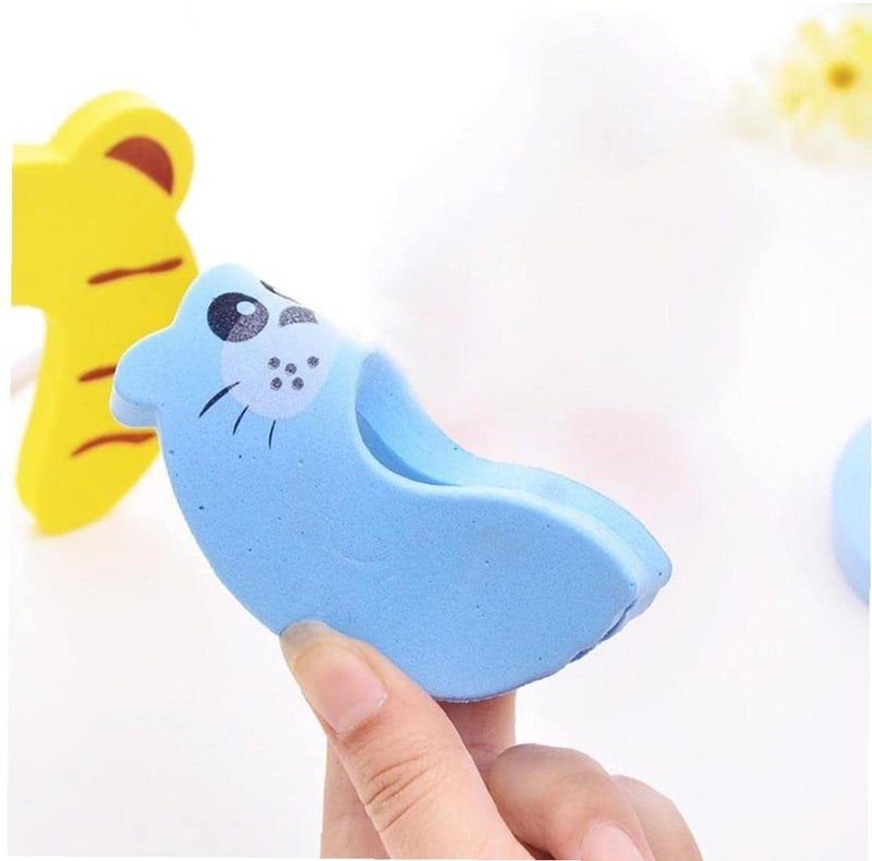 Dhvsam Door Pinch Guard Slamming Door Stoppers - Prevent Finger Pinch lnjuries - Cartoon Elephant Door Stopper Soft Foam Cushion Baby Finger Protector (Random Pack of 2) - Image 3