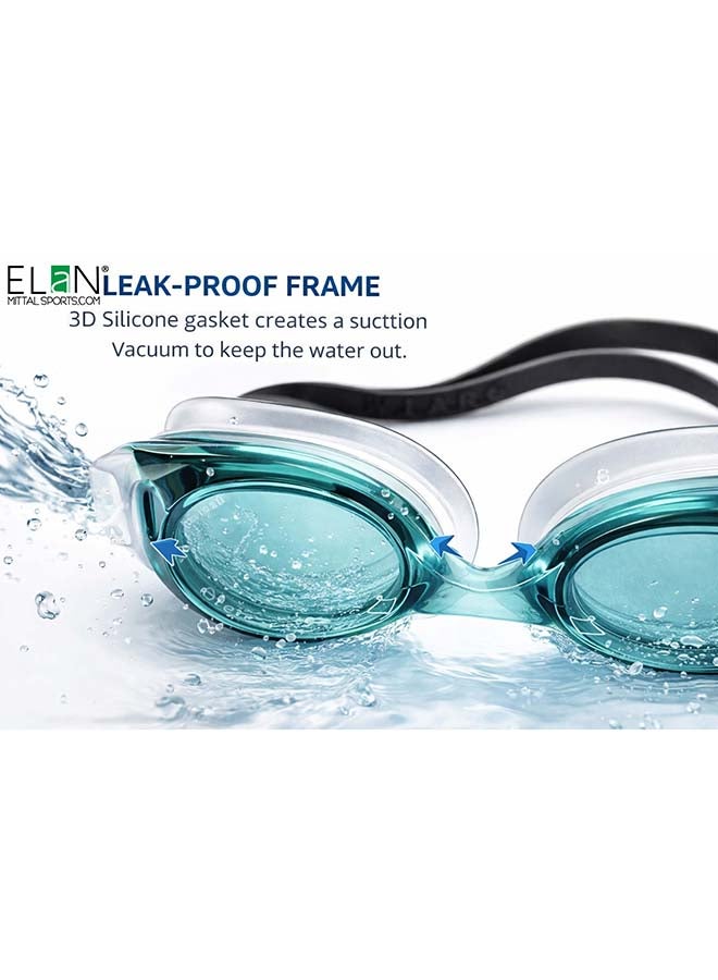 ELAN Morex Professional Swim Goggles - Super Fine Clarity Lenses - Sleek Black Anti-Fog & UV Protection Swimming Goggles - No-Leak Silicone Seal with Super Enforced Vaccum Technology - Image 3