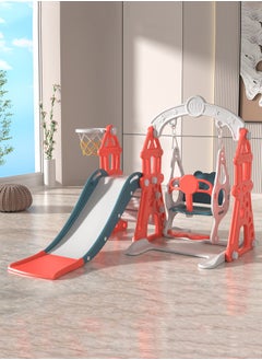 JSAITOYS Kids Swing And Slides Set Indoor Plastic Playground Baby Slides For Children  - Image 1