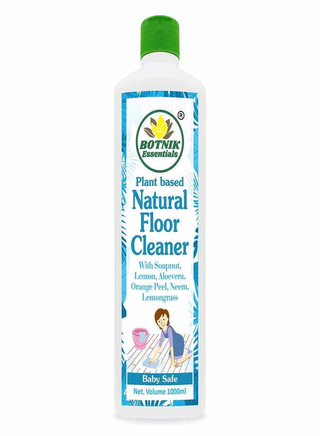 BOTNIK ESSENTIALS Plant Based Natural Floor Cleaner, Eco friendly, Baby safe, with Soapnut, Lemongrass, Citronella, Neem, Eucalyptus - 1 L - Image 1