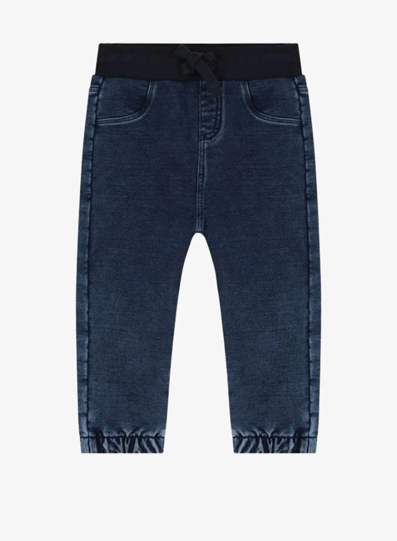 جس طقم بلوزة قطنية للأطفال وبنطلون جينز