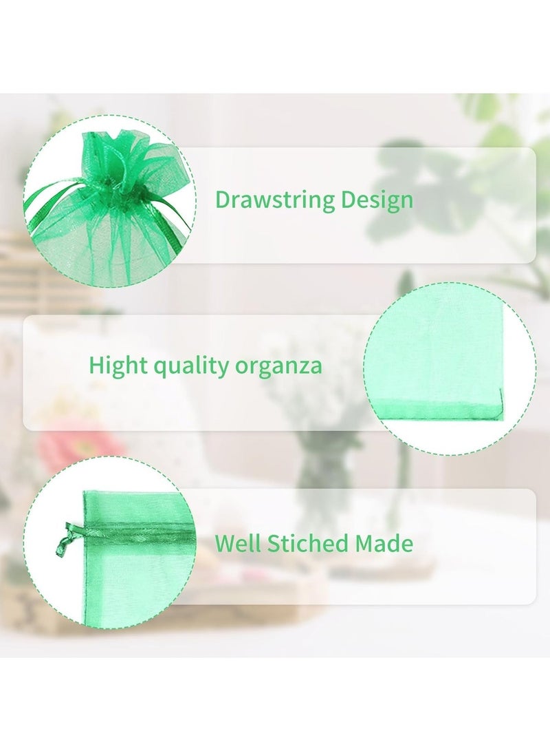 100 قطعة من أكياس الهدايا الأورجانزا، أكياس الحلوى الصغيرة (8 × 10 سم) - Image 3
