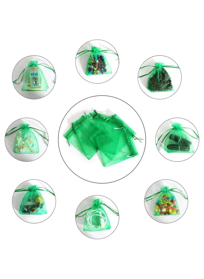 100 قطعة من أكياس الهدايا الأورجانزا، أكياس الحلوى الصغيرة (8 × 10 سم) - Image 5