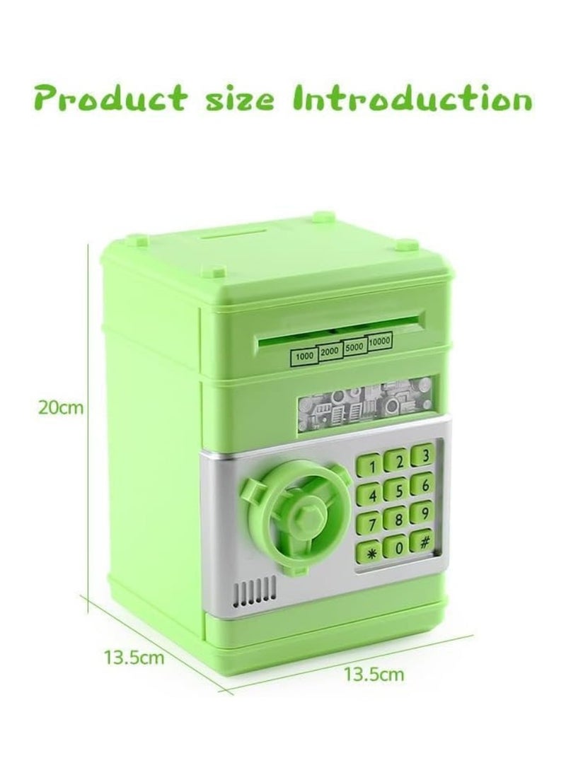 Yuwell Piggy Bank For Boys And Girls Kids Coin Bank With Safe Password Electronic Mini ATM With Auto Scroll Paper Money Best Birthday For Kids  - Image 5