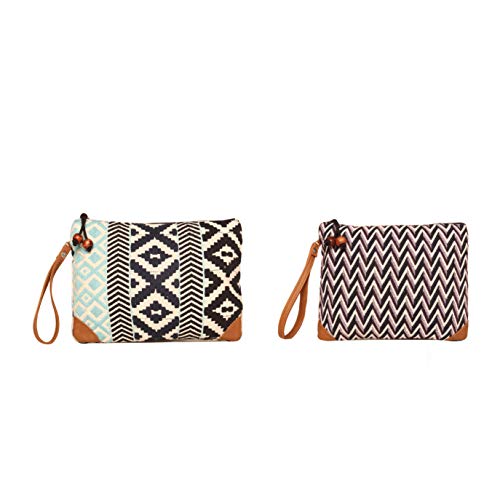 ASTRID Cotton Pouches (Blue Textured) - Image 1