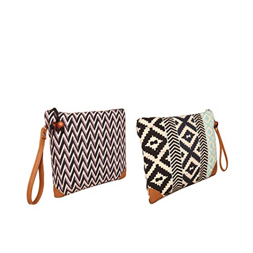 ASTRID Cotton Pouches (Blue Textured) - Image 2