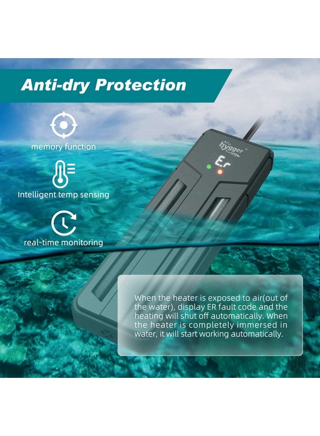 hygger Aquarium Heater,75W/150W/300W Submersible Fish Tank Water Heater Double Quartz Explosion-Proof with for Freshwater Saltwater Tank - Image 3