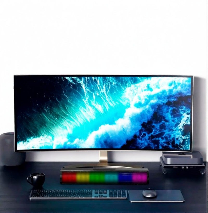 مكبرات صوت BT بقوة 10 واط، 3 مكبرات صوت ستيريو محيطية بصوت عالي الدقة - تقنية معالجة الصوت DSP، مكبرات صوت للمسرح المنزلي مع تأثير ضوء LED مبهر ملون لسطح المكتب والتلفزيون - Image 5