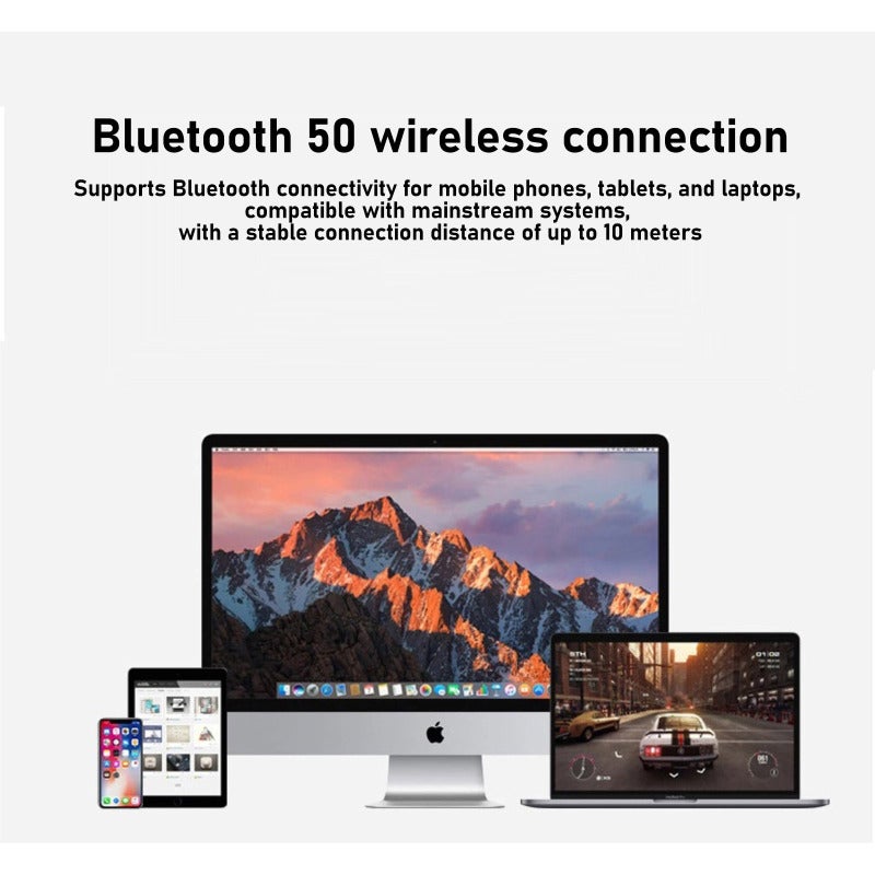 مكبرات صوت BT بقوة 10 واط، 3 مكبرات صوت ستيريو محيطية بصوت عالي الدقة - تقنية معالجة الصوت DSP، مكبرات صوت للمسرح المنزلي مع تأثير ضوء LED مبهر ملون لسطح المكتب والتلفزيون - Image 4