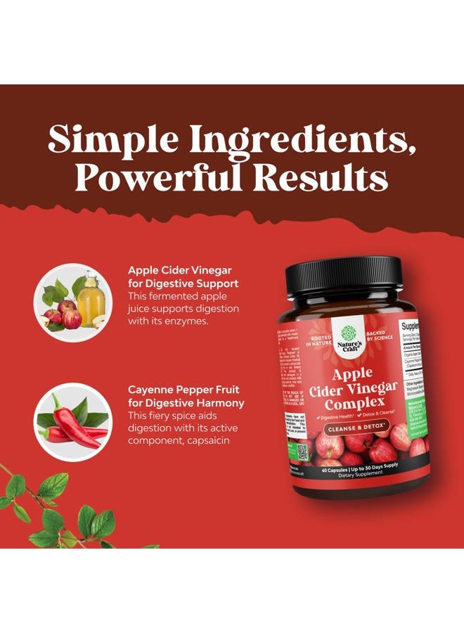 Bio Sense Cleansing Apple Cider Vinegar Capsules - ACV Cleanse and Detox Pills for Gut and Digestive Health with Slimming Cayenne - Extra Strength ACV Capsules for Gut Cleanse and Full Body Detox (30 Servings) - Image 5