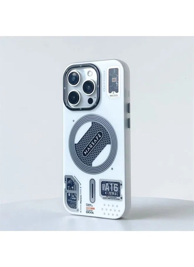 general Suitable for iPhone 16ProMax/16Pro mobile phone case mecha wind skin feeling matte soft silicone mobile phone protective cover - Image 1