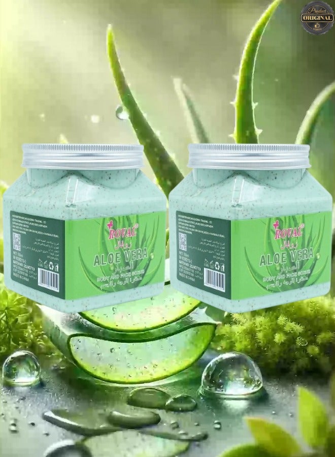 ROVAL 2 Pieces Aloe Vera Body And Face Scrub - Image 1
