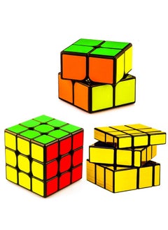 مكعبات ألغاز سحرية عالية السرعة بحجم 2×2 و3×3 ومكعب مرآة ذهبي