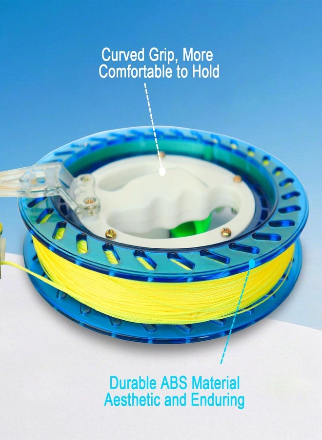 HONBO Kite String Spool for Adults and Kids,Kite String Reel with Bearing Structure, Foldable Handle, 300m/1000ft Line - Ideal Kite Flying Accessories (7in-Blue) - Image 5