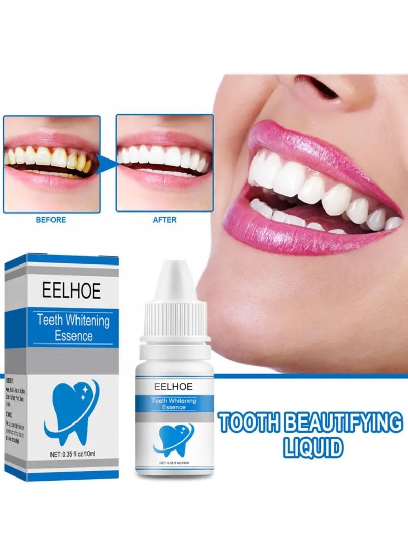 EELHOE 2 قطعة من جوهر تبييض الأسنان (10 مل × 2) يزيل بقع اللويحات تبييض الأسنان سيروم تنظيف الأسنان بياض الأسنان نظافة الفم تبييض الأسنان - Image 3