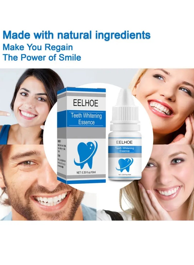 EELHOE 2 قطعة من جوهر تبييض الأسنان (10 مل × 2) يزيل بقع اللويحات تبييض الأسنان سيروم تنظيف الأسنان بياض الأسنان نظافة الفم تبييض الأسنان - Image 2