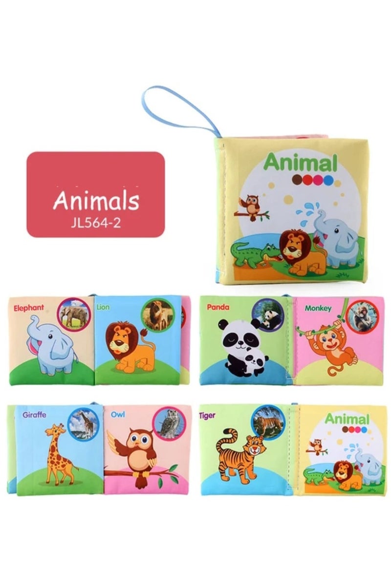 i diD Baby Interactive Educational Books Toys Nontoxic Fabric Soft Cloth Books Waterproof Baby Books for Infant Toddler Kids Learning (4 PCS) Group B - Image 2
