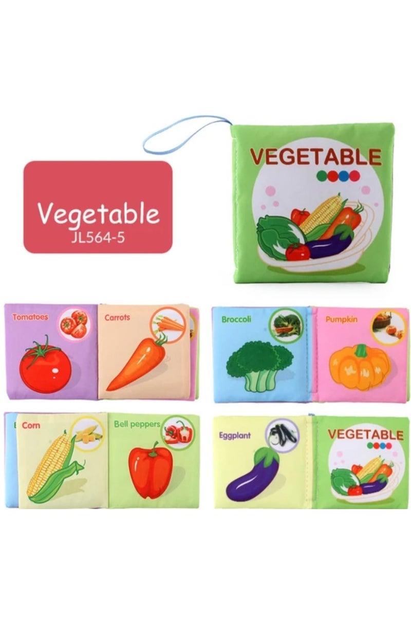 i diD Baby Interactive Educational Books Toys Nontoxic Fabric Soft Cloth Books Waterproof Baby Books for Infant Toddler Kids Learning (4 PCS) Group B - Image 3