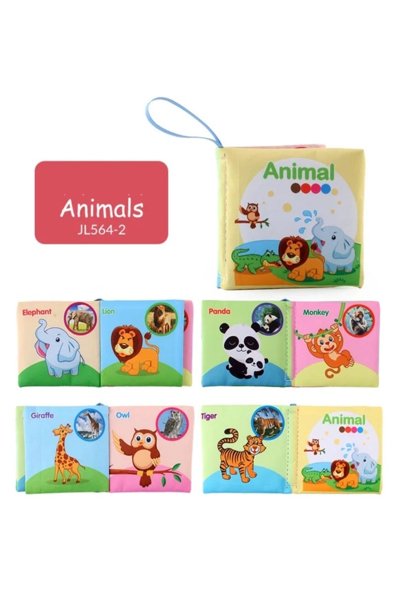 i diD Baby Interactive Educational Books Toys Nontoxic Fabric Soft Cloth Books Waterproof Baby Books for Infant Toddler Kids Learning (4 PCS) Group B - Image 4