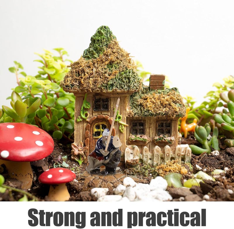 POPETPOP 2pcs Ceramic Micro Landscape Statues with Sitting Fisherman Figures, Miniature Garden Ornaments for Bonsai and Aquarium Zen Decor - Image 4