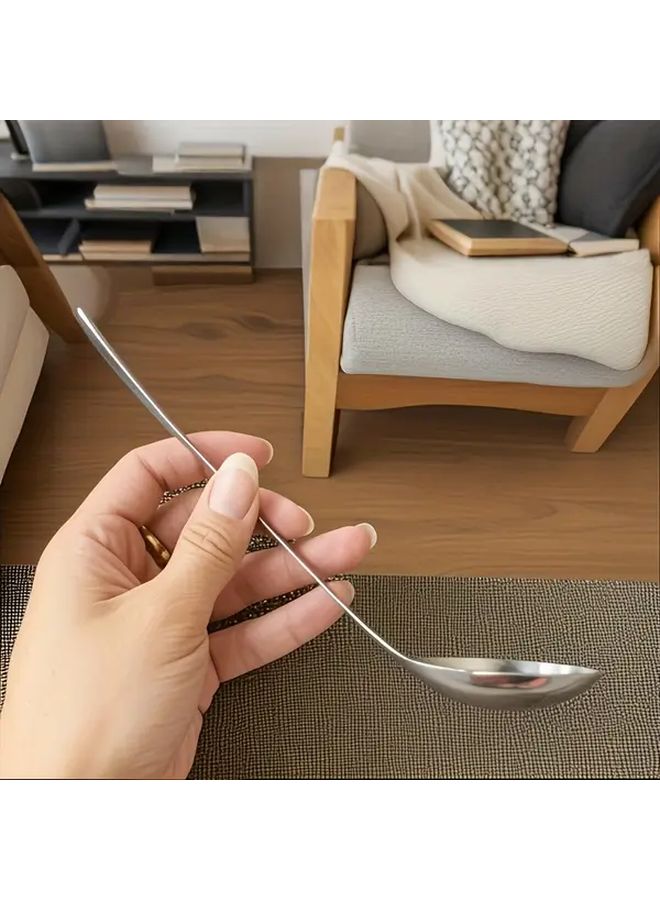 Set Of 4 Stainless Steel Long Handle Soup Spoons For Porridge And Hot Pot - Image 4