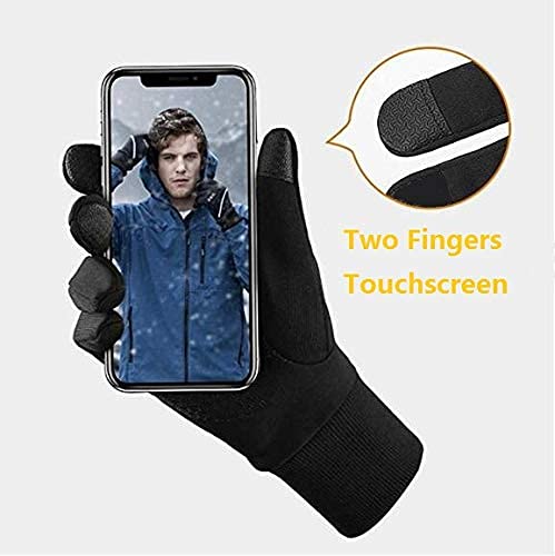 ZaySoo Unisex Cycling Gloves Winter/Leather/Waterproof/Snowboard Ski/Velvet Touch Screen - Image 4