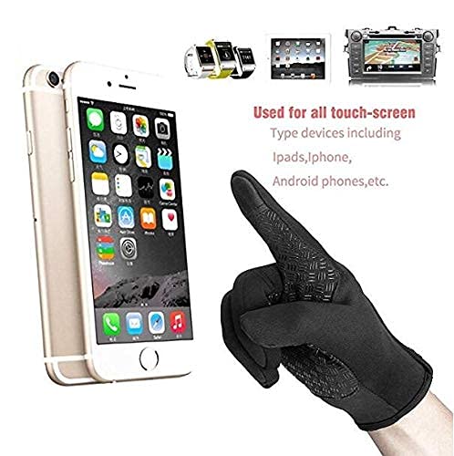 ZaySoo Unisex Cycling Gloves Winter/Leather/Waterproof/Snowboard Ski/Velvet Touch Screen - Image 2