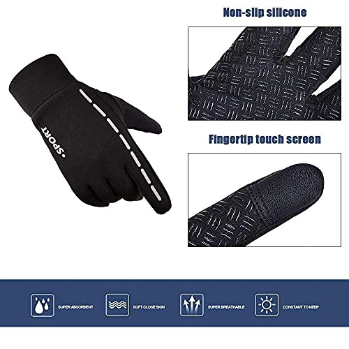 ZaySoo Unisex Cycling Gloves Winter/Leather/Waterproof/Snowboard Ski/Velvet Touch Screen - Image 3