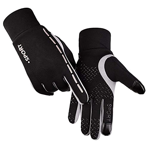 ZaySoo Unisex Cycling Gloves Winter/Leather/Waterproof/Snowboard Ski/Velvet Touch Screen - Image 1
