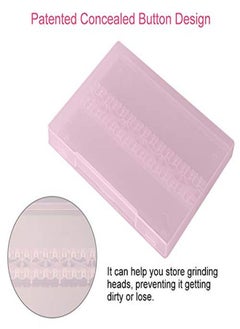 Semme Nail Drill Box,Portable 14 Holes Nail Drill Display Box Nail Art Polishing Grinding Drill Bit Holder Storage Box(Pink)  - Image 5