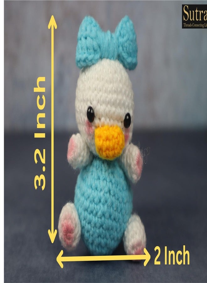Sutra Crochet Family Toy Set | Stuffed Animal Cute Family Toys| One Bunny Rabbit & Three Daisy Duck Toy Set for Kids and Gift Purpose | Soft Toys for Baby Girl & boy - Image 5