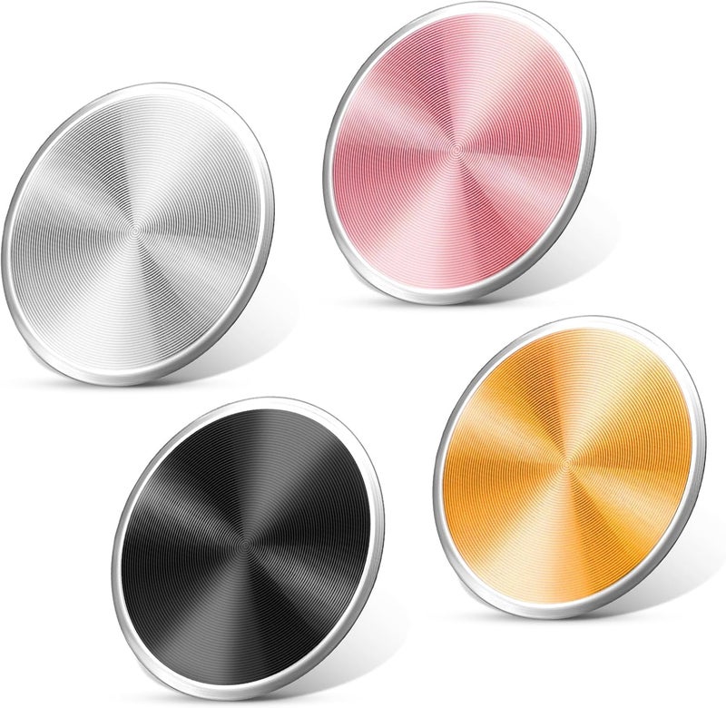 KASTWAVE Mount Metal Plates For Magnetic Phone Holder, Replacement Circular Patch For Magnetic Cell Phone Mount, Universal Round Metal Disc With Self-Adhesive Sticker, 4 Pack - Image 1