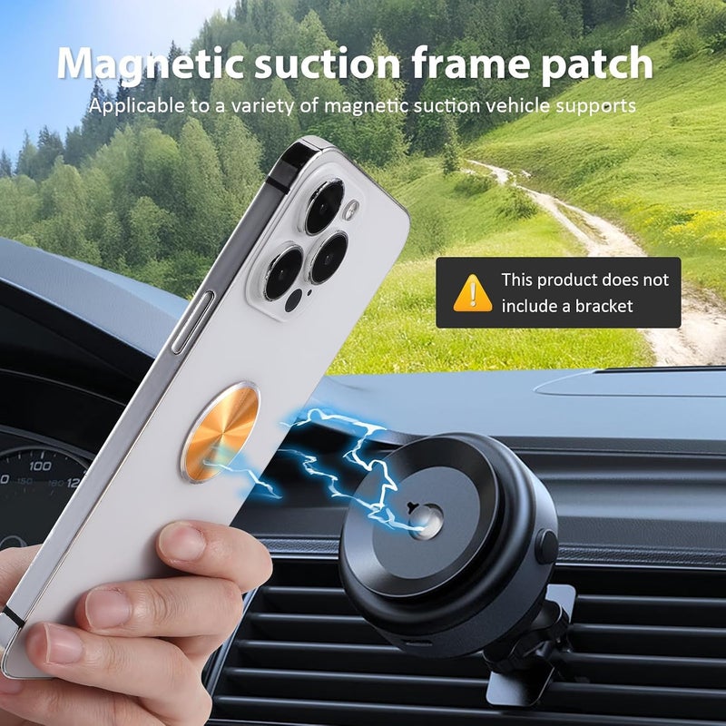 KASTWAVE Mount Metal Plates For Magnetic Phone Holder, Replacement Circular Patch For Magnetic Cell Phone Mount, Universal Round Metal Disc With Self-Adhesive Sticker, 4 Pack - Image 3