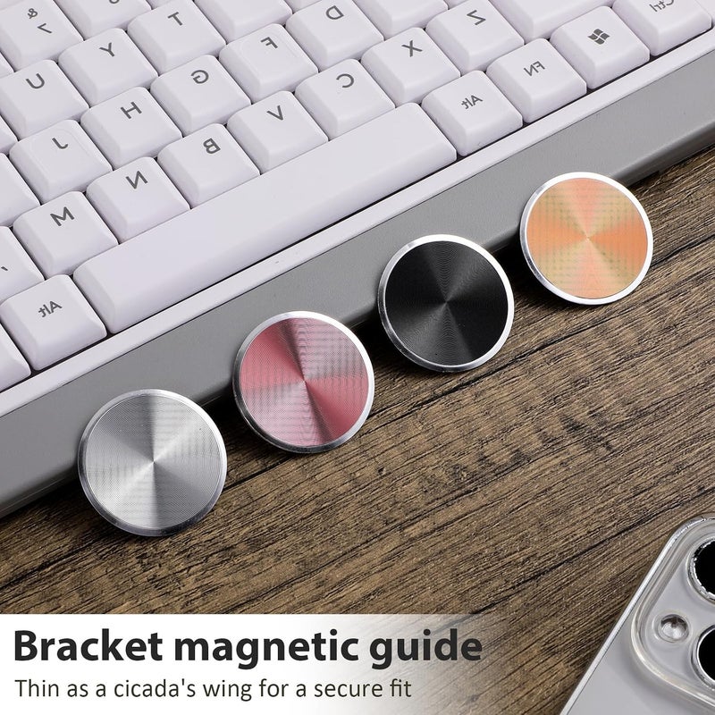 KASTWAVE Mount Metal Plates For Magnetic Phone Holder, Replacement Circular Patch For Magnetic Cell Phone Mount, Universal Round Metal Disc With Self-Adhesive Sticker, 4 Pack - Image 5