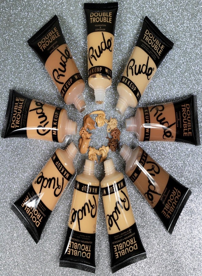 Rude Cosmetics Double Trouble Foundation + Concealer - Nude 10 - Image 4