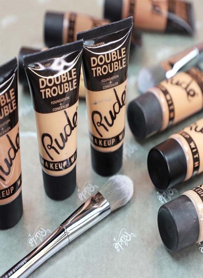 Rude Cosmetics Double Trouble Foundation + Concealer - Nude 10 - Image 5