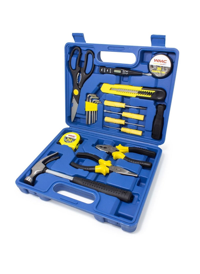 WMC TOOLS - WMC TOOLS 18 pcs Multi functional Tool Set with Screwdrivers, Hammer, Pliers - Image 1