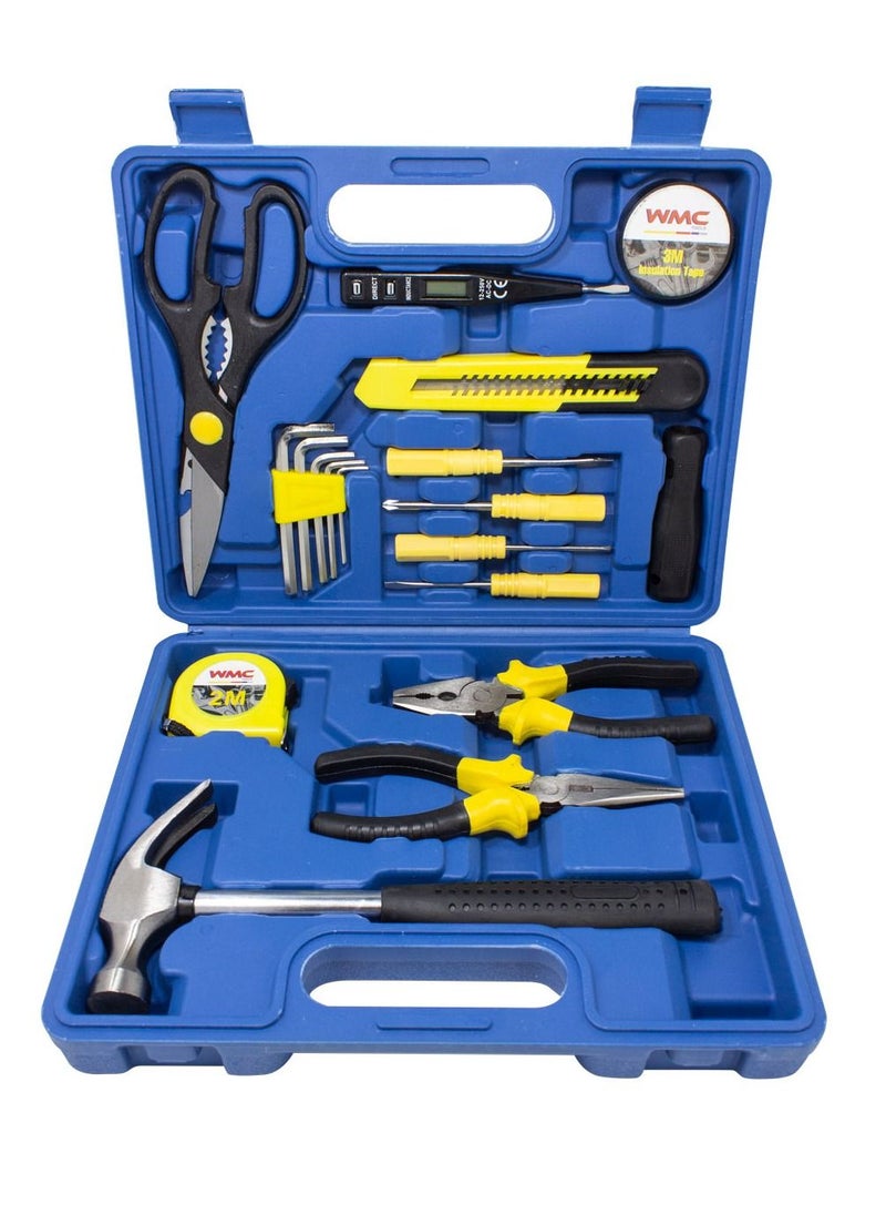 WMC TOOLS - WMC TOOLS 18 pcs Multi functional Tool Set with Screwdrivers, Hammer, Pliers - Image 1