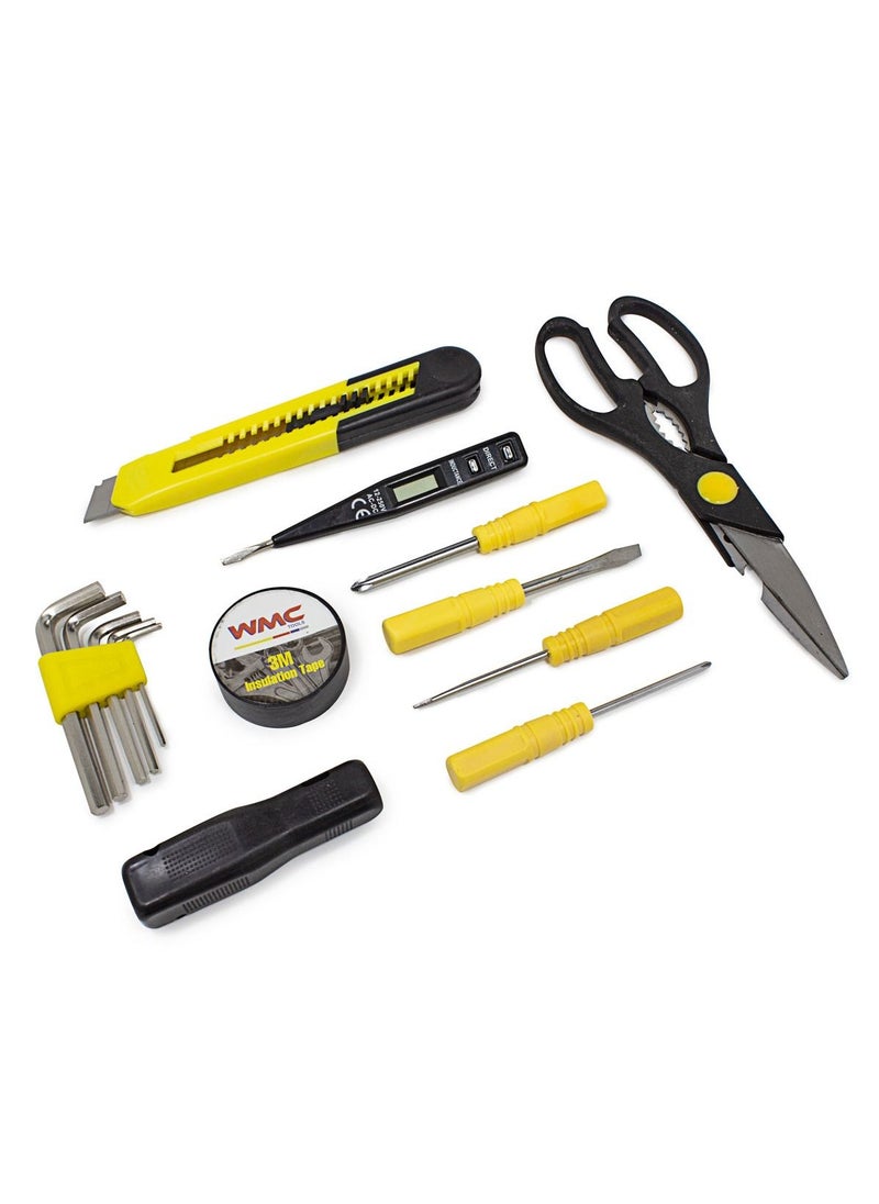 WMC TOOLS - WMC TOOLS 18 pcs Multi functional Tool Set with Screwdrivers, Hammer, Pliers - Image 1