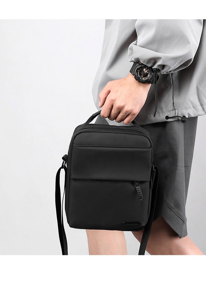 أم جي زي حقيبة كروس بودي، حقيبة ظهر صغيرة للكتف للرجال، حقائب صدر رياضية كاجوال، حقيبة ظهر للعمل والسفر وركوب الدراجات مع حزام قابل للتعديل (أسود) - Image 5