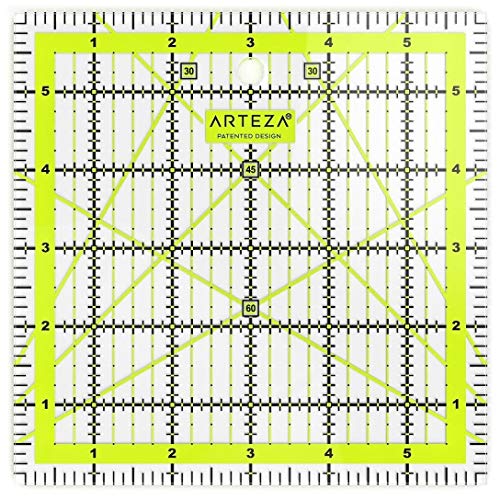 ARTEZA Quilting Rulers Set of 4, Double-Colored Acrylic Sewing Ruler - Image 5