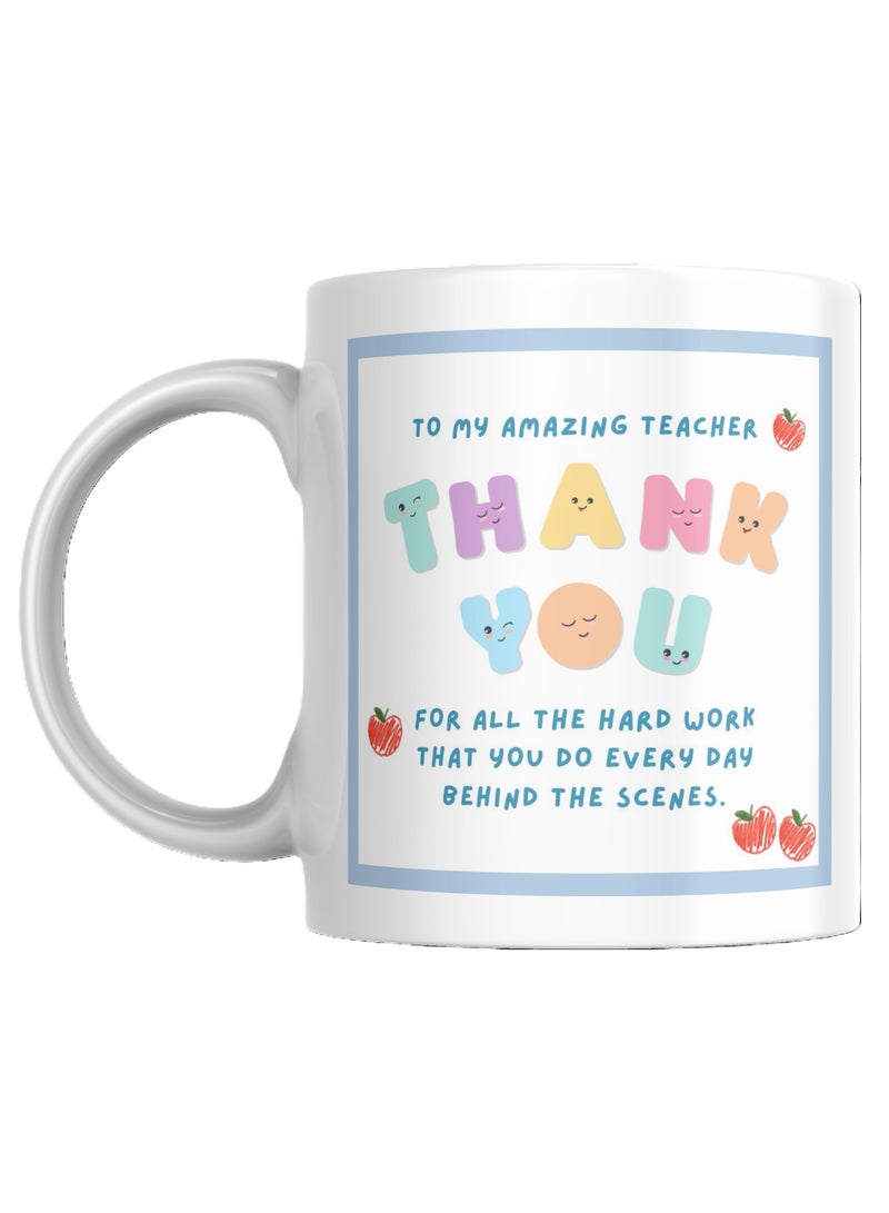 SiestaSafari Teacher Appreciation Thank You Mug, Gift for Teacher, Assistant, Tutor, Principal - Image 1