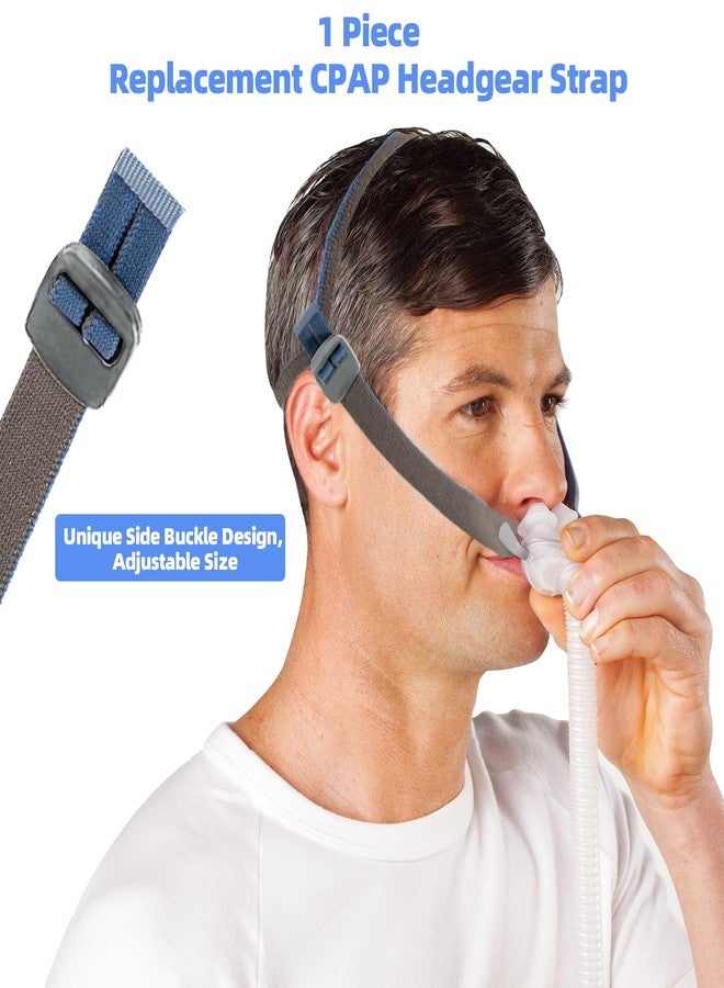 JDVBDNK أحدث حزام رأس مُطوّر لجهاز CPAP متوافق مع Airfit P10/ N30، حزام رأس بديل لجهاز AirFit N30، حزام رأس مريح قابل للتعديل مع أحزمة مرنة لجهاز AirFit N30، حزام رأس P10 بتصميم سهل التركيب (أزرق) - Image 2