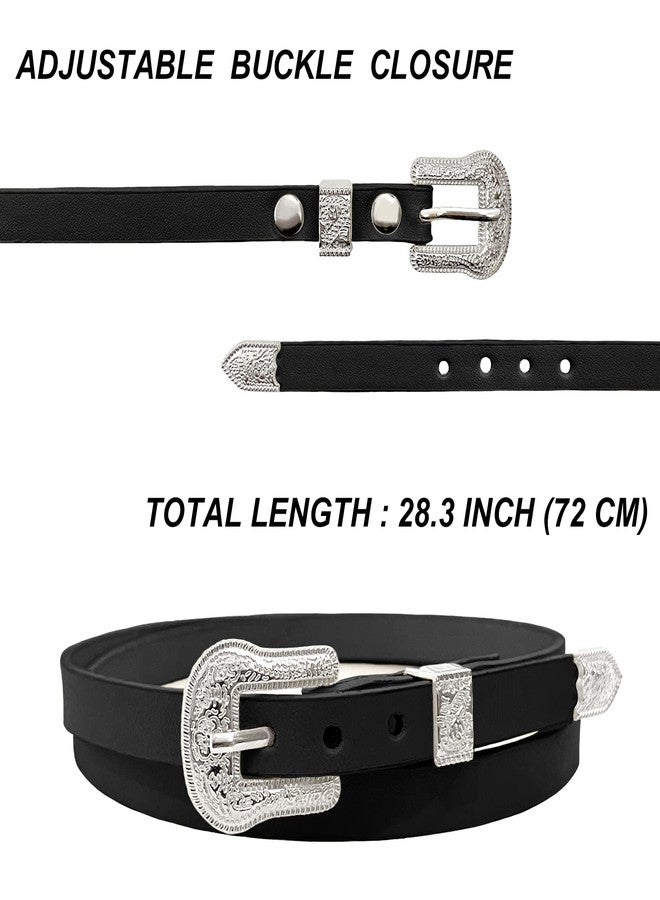 RainFlowwer Jet Black Leather Cowboy Hat Bands for Men Women Western/Fedora/Panama Hat Belts Cowgirl Hatbands Cowboy Supply Hand Made Replacement - Image 5