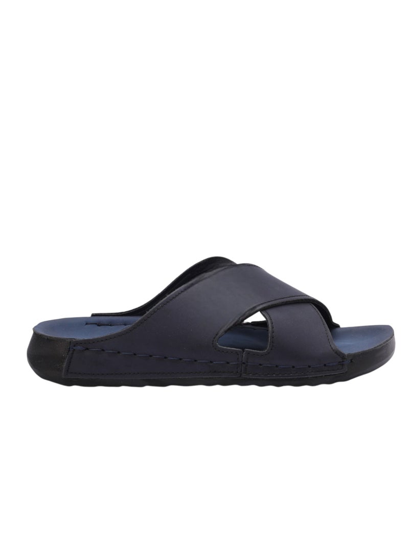 Men's Casual Genuine Leather Slippers - Comfortable Design with High Quality Material and Non-Slip Medical Sole  - Image 3