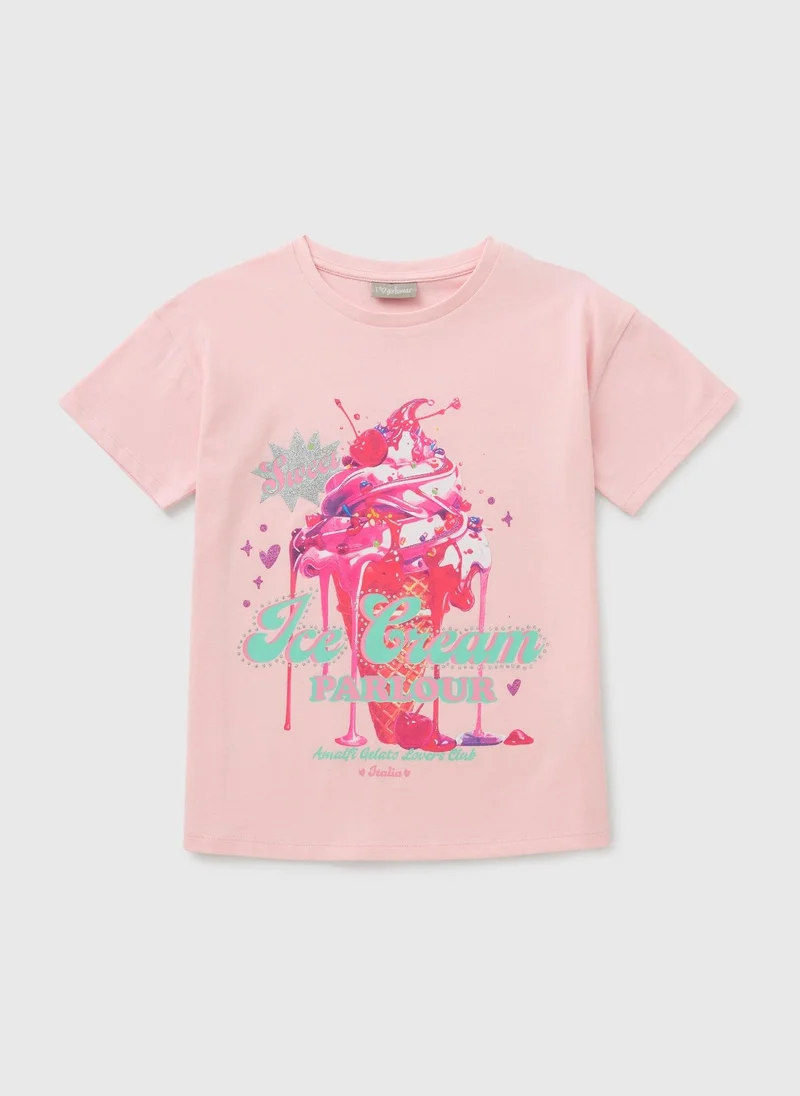 ماتلان Girls Pink Ice Cream T-Shirt